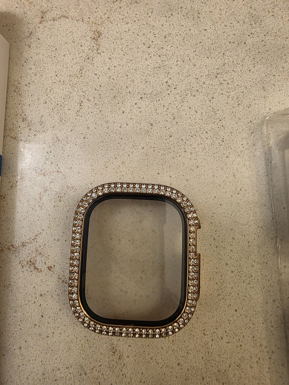 Apple Black Mesh Smartwatch with Crystal-Studded Bezel